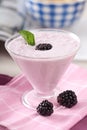 Blackberry yogurt smoothie