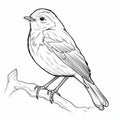 Robin Coloring Pages: Outline Art For Children\'s Coloring Book