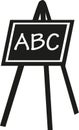 Blackboard with ABC letters Royalty Free Stock Photo