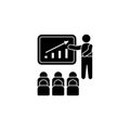 Blackboard analysis training icon. Simple business indoctrination icons for ui and ux, website or mobile application Royalty Free Stock Photo