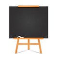 Blackboard background and wooden frame. Royalty Free Stock Photo