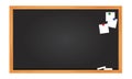 Blackboard background and wooden frame. Royalty Free Stock Photo