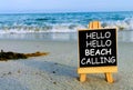 Hello hello beach calling. Royalty Free Stock Photo