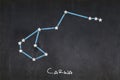 Carina constellation drawn on a blackboard Royalty Free Stock Photo