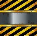 blackboard caution board metal rusty Royalty Free Stock Photo