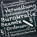 Blackboard and chalk with bureaucracy Royalty Free Stock Photo