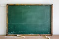 Blackboard with chalk in classroom. Education background. Back to school Royalty Free Stock Photo