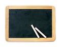 Blackboard and chalks Royalty Free Stock Photo