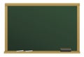 Blackboard with chalks and eraser Royalty Free Stock Photo