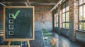 The blackboard with checklist..AI generated image Royalty Free Stock Photo