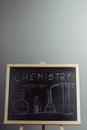 Blackboard with the chemical formula