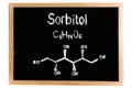 Blackboard with the chemical formula of Sorbitol