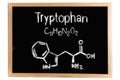 Blackboard with the chemical formula