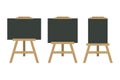 Blackboard easel vector illustration isolated on white background