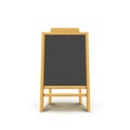 Blackboard easel vector wooden menu. Chalkboard black wood chalk school cafe frame