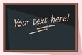 Blackboard Empty Template with Text Example Vector