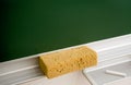 Blackboard eraser and chalk Royalty Free Stock Photo