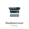 Blackboard eraser vector icon on white background. Flat vector blackboard eraser icon symbol sign from modern education collection