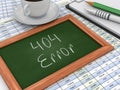 Blackboard with Error Royalty Free Stock Photo