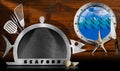 Blackboard Fish Shaped - In the Kitchen Royalty Free Stock Photo