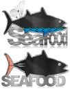 Blackboard Fish Shaped - Seafood Menu Royalty Free Stock Photo
