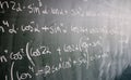 Blackboard with formulas and numbers Royalty Free Stock Photo
