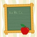 Blackboard Frame, ABCs, Apple for the Teacher Royalty Free Stock Photo