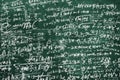 A blackboard full of mathematical formulas. educational concept background Royalty Free Stock Photo