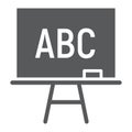 Blackboard glyph icon, school and education Royalty Free Stock Photo