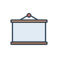 Color illustration icon for Blackboard, education and study