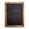 blackboard isolated on white, featuring ample copy-space for text.