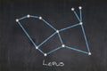 Lepus constellation drawn on a blackboard Royalty Free Stock Photo