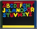 A blackboard with the letters of the alphabet Royalty Free Stock Photo