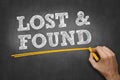 Blackboard - lost and found Royalty Free Stock Photo