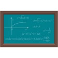 Blackboard with math algebra chalk formula vector