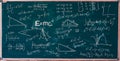 Blackboard with math lesson written on it