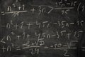 Blackboard with mathematical equations