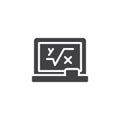 Blackboard with mathematical formula vector icon