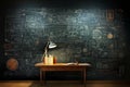 Blackboard with mathematical formulas, enhancing the back to school atmosphere