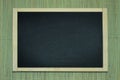 Blackboard on the natural hemp mat