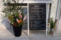 Blackboard with offerings of a restaurant in Beijing 798 Art Zone