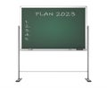 Blackboard with the Phrase Plan 2023. 3d Rendering