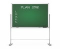 Blackboard with the Phrase Plan 2018. 3d Rendering Royalty Free Stock Photo