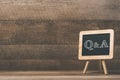 Blackboard with Q&A text Royalty Free Stock Photo