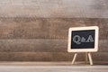 Blackboard with Q&A text Royalty Free Stock Photo