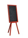 Blackboard in red wood frame on white Royalty Free Stock Photo