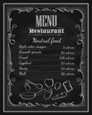 Blackboard restaurant hand drawn chalkboard frame vintage menu l