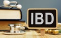 Blackboard with sign inflammatory bowel disease IBD Royalty Free Stock Photo