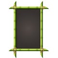 Blackboard in square bamboo frame - menu