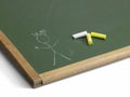 Blackboard and stick man Royalty Free Stock Photo